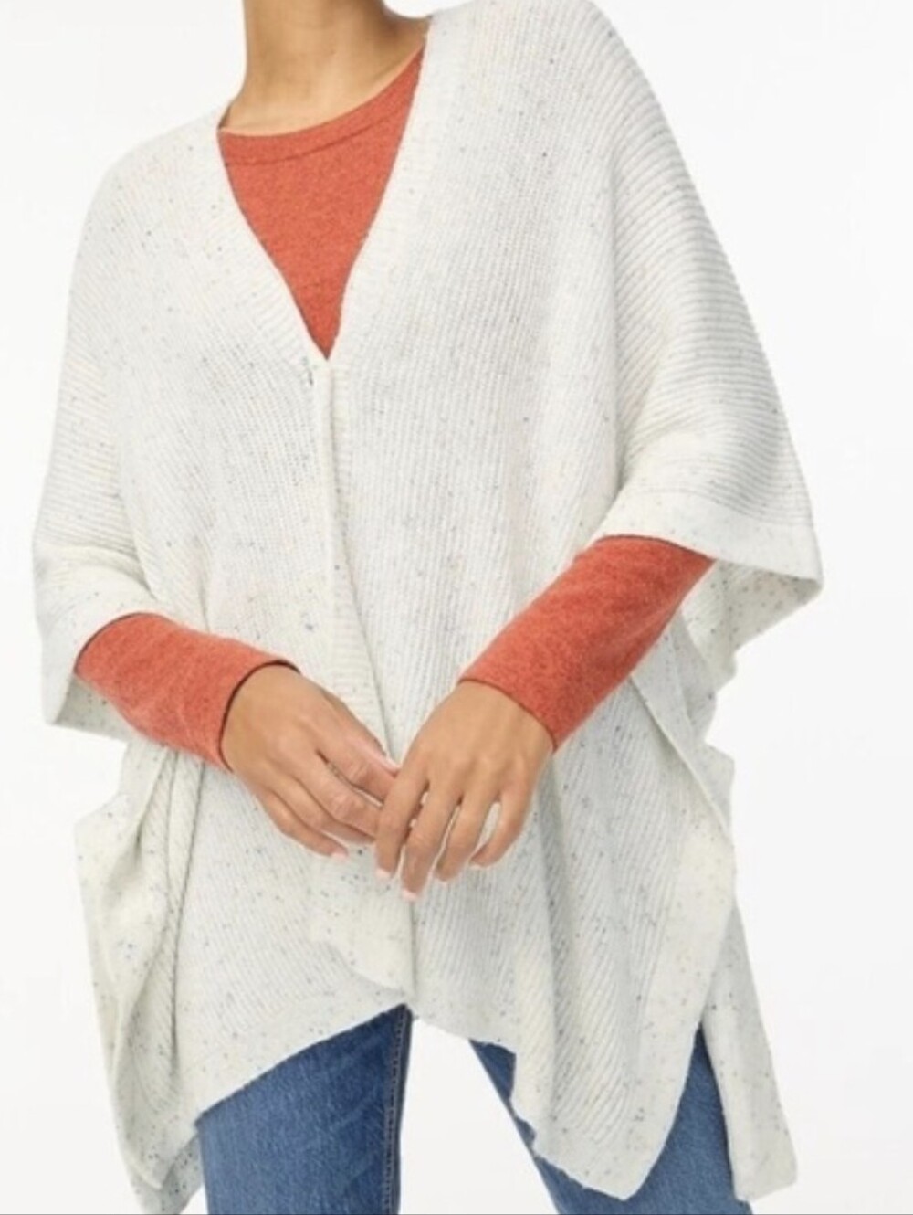 J. Crew Cream Flecked Speckle Knit Cardigan Donegal